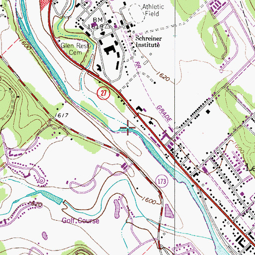 Topographic Map of Quinlan Creek, TX