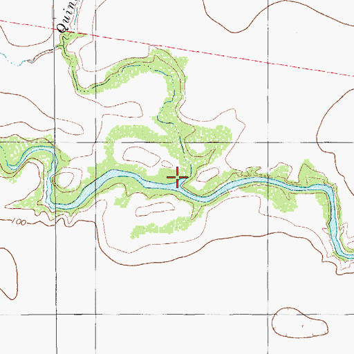 Topographic Map of Quinta Creek, TX