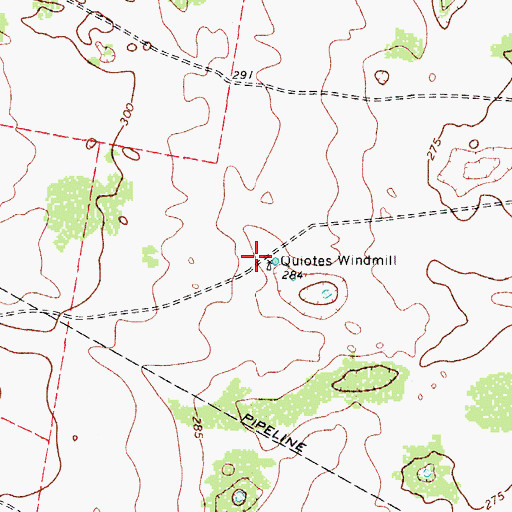 Topographic Map of Quiotes Windmill, TX
