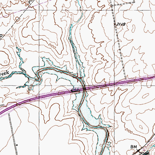 Topographic Map of Rabbit Hollow, TX