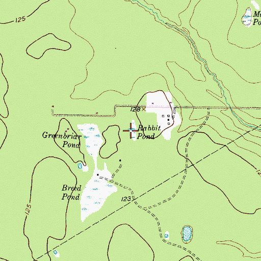 Topographic Map of Rabbit Pond, TX