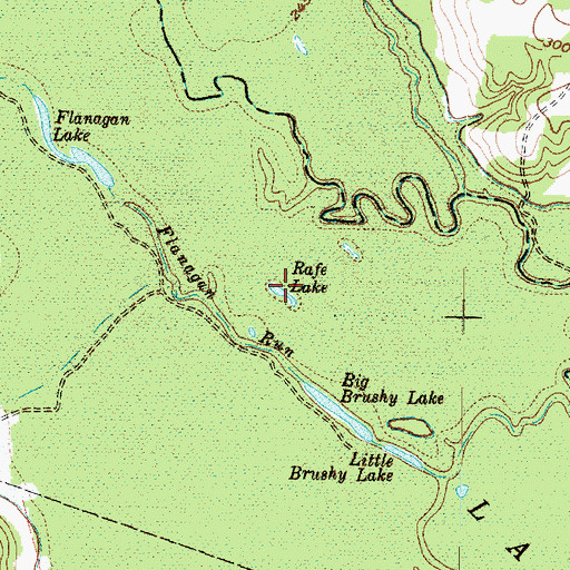 Topographic Map of Rafe Lake, TX