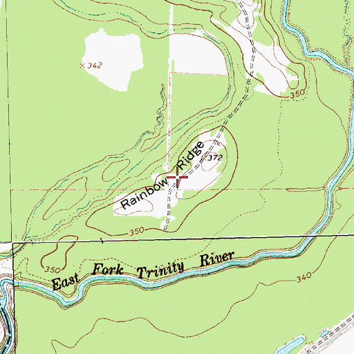 Topographic Map of Rainbow Ridge, TX