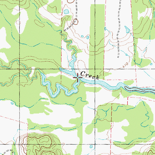 Topographic Map of Rains Branch, TX