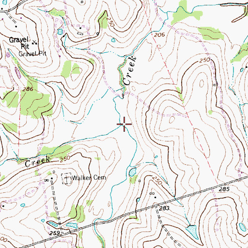 Topographic Map of Ralston Creek, TX