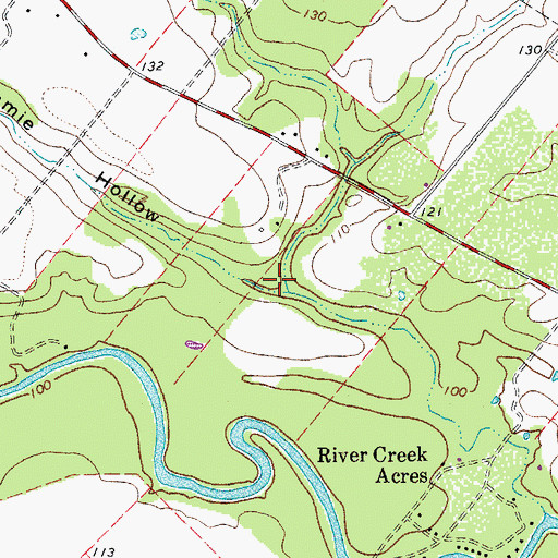 Topographic Map of Ramie Hollow, TX