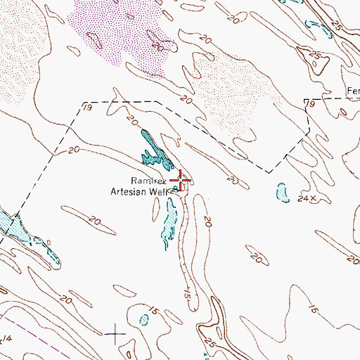 Topographic Map of Ramirez Artesian Well, TX