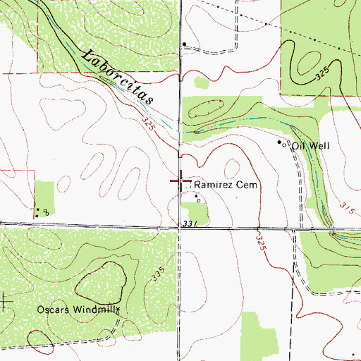 Topographic Map of Ramirez Cemetery, TX