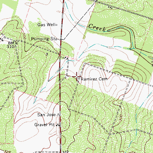 Topographic Map of Ramirez Cemetery, TX