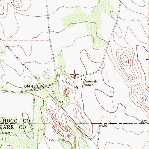 Topographic Map of Ramirito Ranch, TX