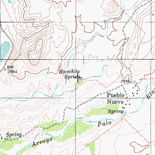 Topographic Map of Ranchita Spring, TX