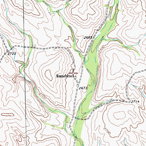 Topographic Map of Ranchito, TX
