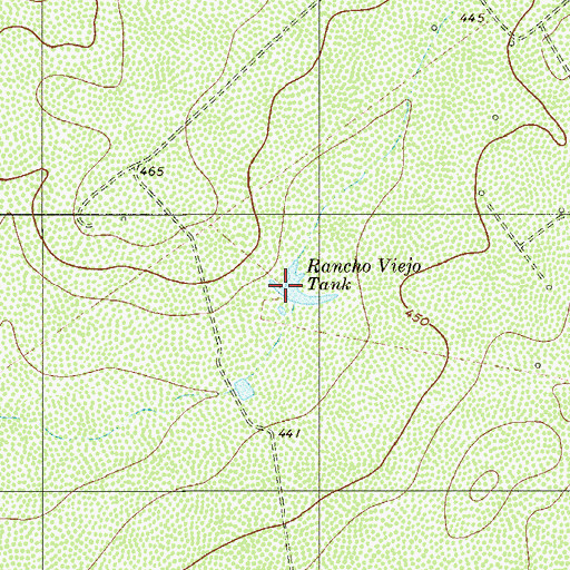 Topographic Map of Rancho Viejo Tank, TX
