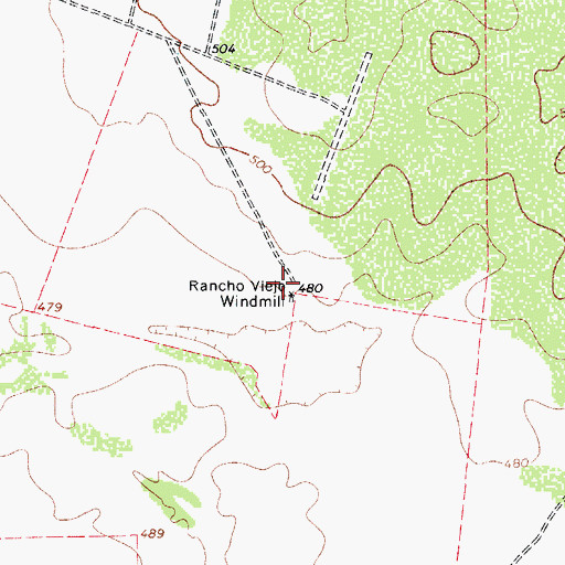 Topographic Map of Rancho Viejo Windmill, TX