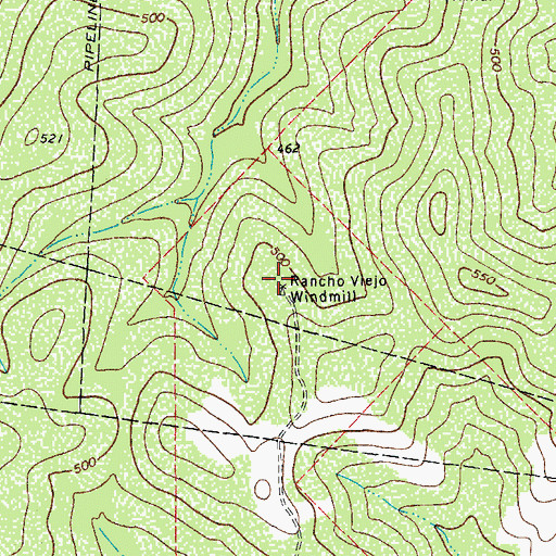 Topographic Map of Rancho Viejo Windmill, TX