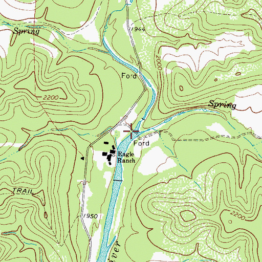 Topographic Map of Ranger Hollow, TX
