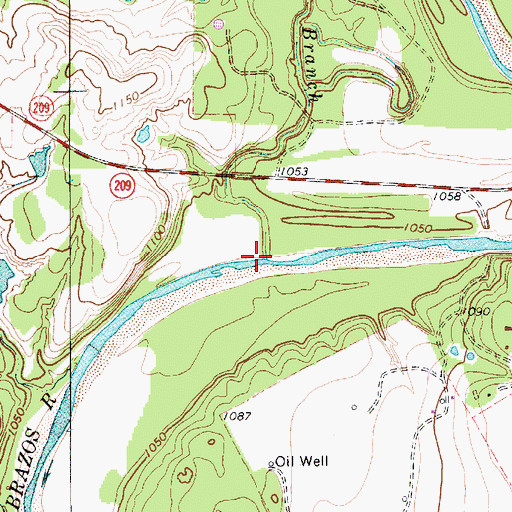 Topographic Map of Ratliff Branch, TX