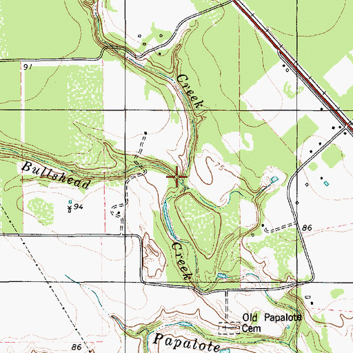 Topographic Map of Ratta Creek, TX