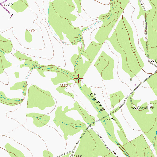 Topographic Map of Rawls Creek, TX