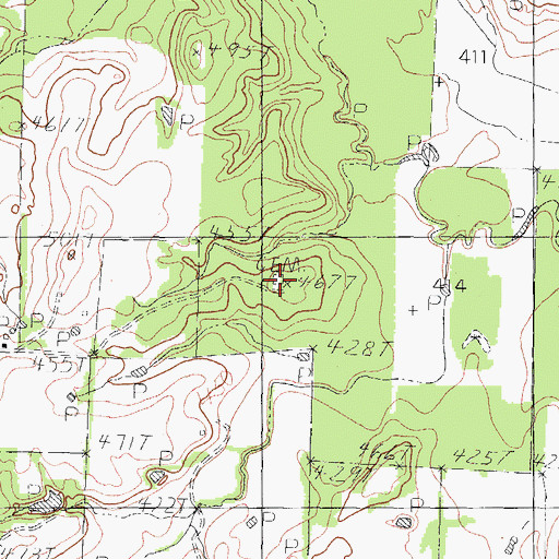 Topographic Map of Ray Cemetery, TX