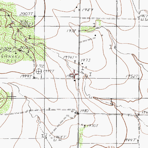 Topographic Map of Ray Church, TX