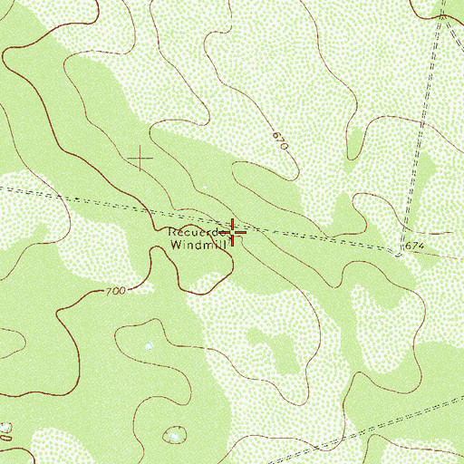 Topographic Map of Recuerdo Windmill, TX