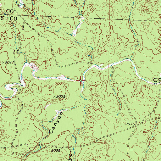 Topographic Map of Red Aleck Canyon, TX