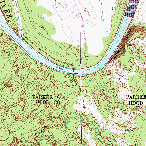 Topographic Map of Red Bank Creek, TX