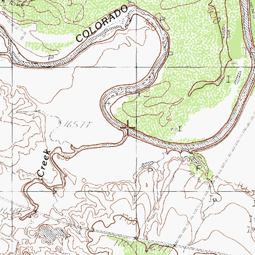 Topographic Map of Red Bank Creek, TX