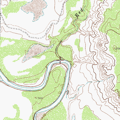 Topographic Map of Red Bank Creek, TX