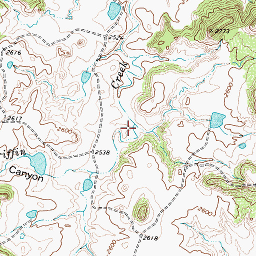 Topographic Map of Red Canyon, TX
