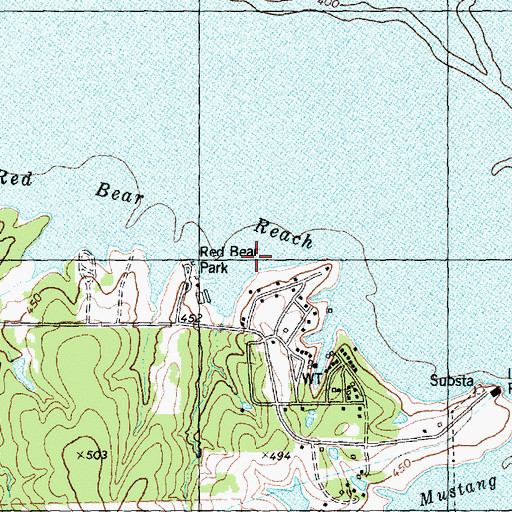 Topographic Map of Red Deer Park, TX