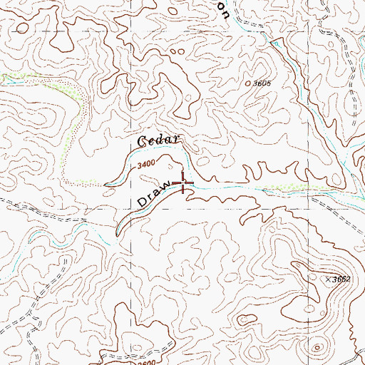 Topographic Map of Red Draw, TX