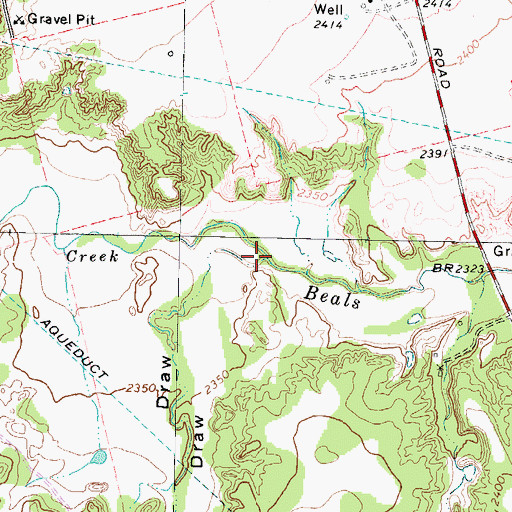 Topographic Map of Red Draw, TX