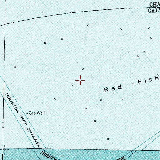 Topographic Map of Red Fish Bar, TX