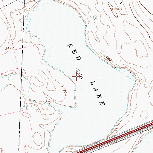 Topographic Map of Red Salt Lake, TX