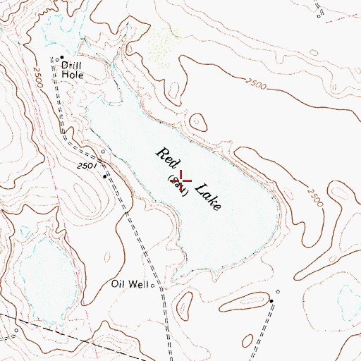 Topographic Map of Red Lake, TX
