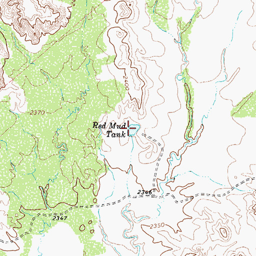 Topographic Map of Red Mud Tank, TX