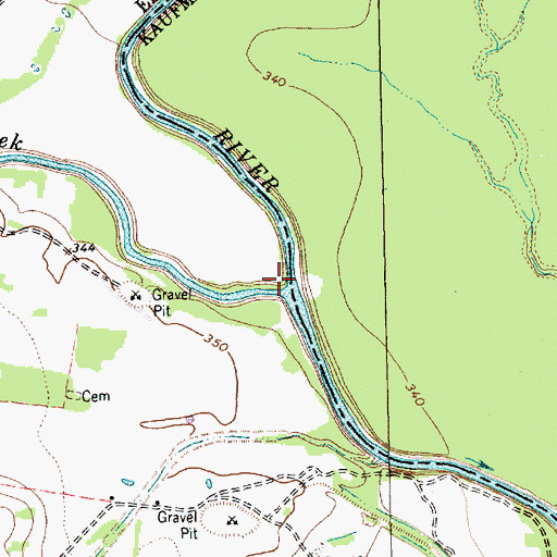 Topographic Map of Red Oak Creek, TX