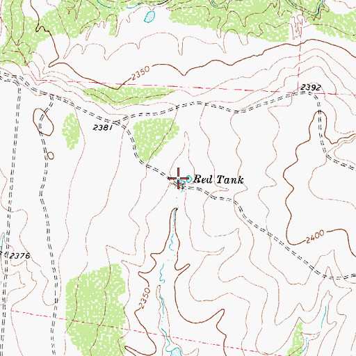 Topographic Map of Red Tank, TX