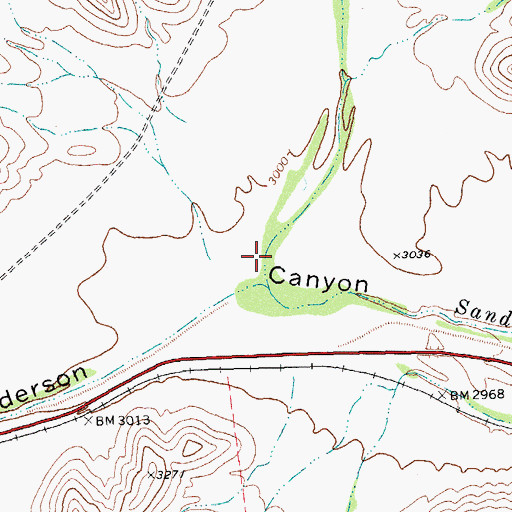 Topographic Map of Red Windmill Draw, TX