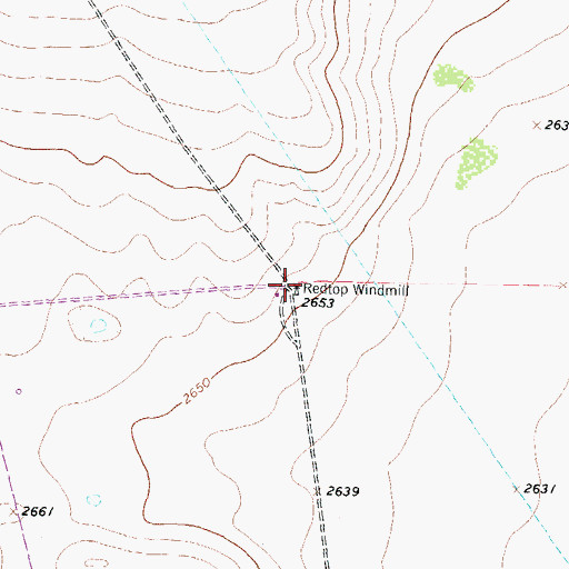 Topographic Map of Redtop Windmill, TX