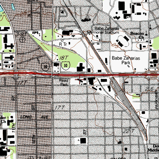 Topographic Map of Reed Park, TX