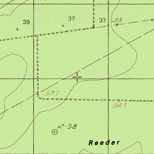 Topographic Map of Reeder Thicket, TX