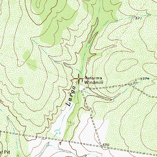 Topographic Map of Reforma Windmill, TX