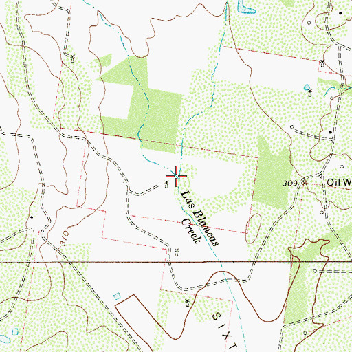 Topographic Map of Remadura de Sandia Creek, TX