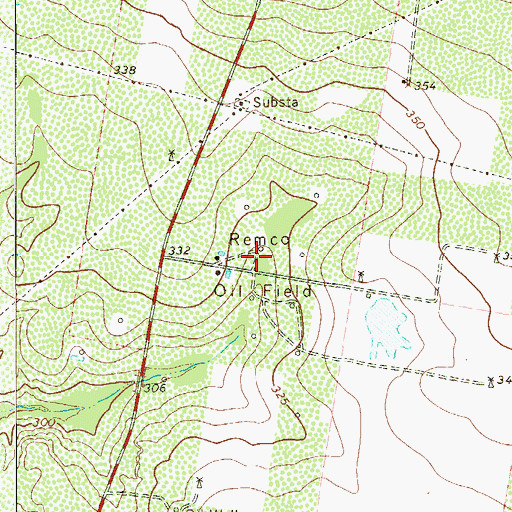 Topographic Map of Remco Oil Field, TX