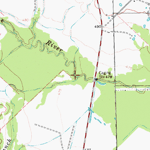 Topographic Map of Renfro Creek, TX