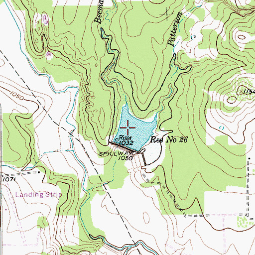 Topographic Map of Reservoir Number Twentysix, TX