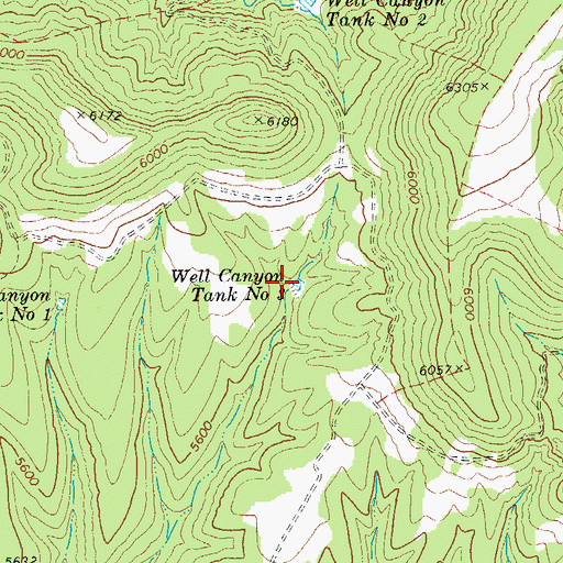 Topographic Map of Well Canyon Tank Number Three, AZ